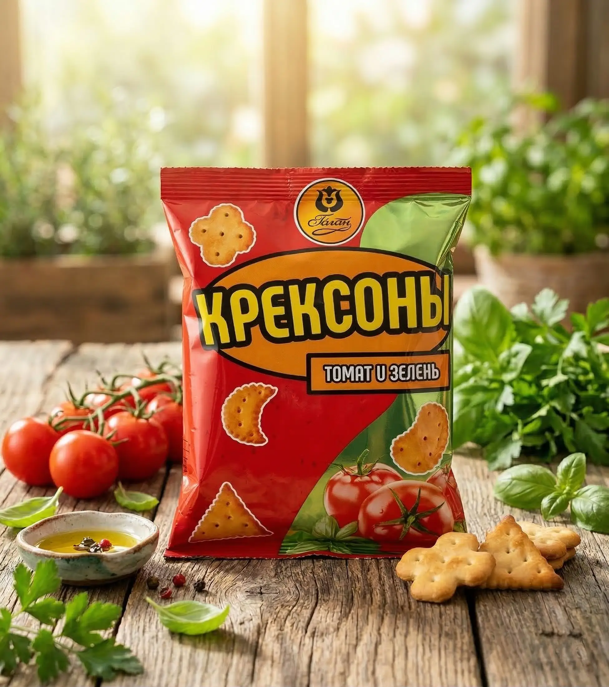 Крексоны со вкусом Томат и Зелень